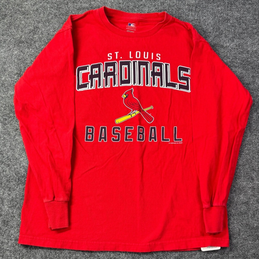 St Louis Cardinals MLB Genuine Merchandise Long Sleeve Shirt Mens M Red Baseball